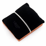 UBAN jewels Classic White Zircon Silver-Tone Tennis Bracelet