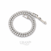 UBAN jewels Classic White Zircon Silver-Tone Tennis Bracelet