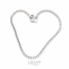 UBAN jewels Classic White Zircon Silver-Tone Tennis Bracelet