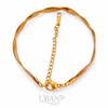UBAN Jewels™ Twisted Silk Chain Bracelet - Gold-Plated Stainless Steel Anti-Tarnish Link Bracelet