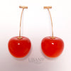 UBAN Jewels™ Tiny Cherry Stud Earrings - 18k Gold-Plated Anti-Tarnish Cute Fruit Minimalist Studs