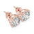 UBAN Jewels™ Classic 4 Ct TW CZ Solitaire Stud Earrings - Premium Silver Solitaire Earrings