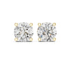 UBAN Jewels™ Classic 4 Ct TW CZ Solitaire Stud Earrings - Premium Silver Solitaire Earrings
