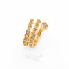 The Serpentine 18KT Gold Pavé Wrap Ring by UBANjewels™