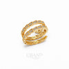 The Serpentine 18KT Gold Pavé Wrap Ring by UBANjewels™