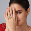 UBAN Jewels™ Radiant Lucky Clover Spinner Ring - Stainless Steel & Anti-Tarnish