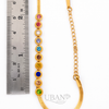 UBAN Jewels™ Rainbow Glow Snake Chain Bracelet - 18k Gold-Plated Stainless Steel Anti-Tarnish Multi-Color Zircon Bracelet