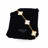 UBAN Jewels™ Set of 2 Victorian & Moorish Van Cleef Bracelets - Gold-Plated Stainless Steel Anti-Tarnish Clover Charm Bracelet Combo