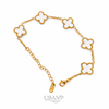 UBAN Jewels™ Set of 2 Victorian & Moorish Van Cleef Bracelets - Gold-Plated Stainless Steel Anti-Tarnish Clover Charm Bracelet Combo