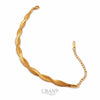UBAN Jewels™ Twisted Silk Chain Bracelet - Gold-Plated Stainless Steel Anti-Tarnish Link Bracelet