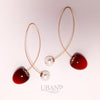 UBAN Jewels™ Sweet Cherry Drop Earrings - 18k Gold-Plated Anti-Tarnish Red Resin Fruit Statement Earrings