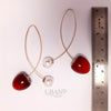 UBAN Jewels™ Sweet Cherry Drop Earrings - 18k Gold-Plated Anti-Tarnish Red Resin Fruit Statement Earrings