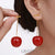 UBAN Jewels™ Tiny Cherry Stud Earrings - 18k Gold-Plated Anti-Tarnish Cute Fruit Minimalist Studs