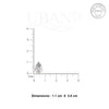 UBAN Jewels™ Classic 4 Ct TW CZ Pear Shape Silver Solitaire Stud Earrings - Premium Silver Solitaire Earrings
