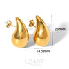 UBAN Jewels™ Vintage Emerald Sunburst Drop Earrings - 18k Gold-Plated Stainless Steel Carved Statement Earrings