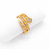 The Serpentine 18KT Gold Pavé Wrap Ring by UBANjewels™