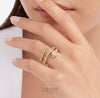 The Serpentine 18KT Gold Pavé Wrap Ring by UBANjewels™