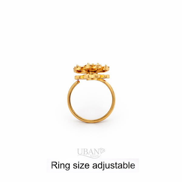 UBAN Jewels™ Radiant Lucky Clover Spinner Ring - Stainless Steel & Anti-Tarnish