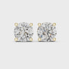UBAN Jewels™ Classic 4 Ct TW CZ Solitaire Stud Earrings - Premium Silver Solitaire Earrings