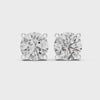 UBAN Jewels™ Classic 4 Ct TW CZ Solitaire Stud Earrings - Premium Silver Solitaire Earrings