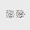 UBAN Jewels™ Classic 4 Ct TW CZ Solitaire Stud Earrings - Premium Silver Solitaire Earrings