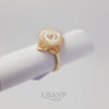 UBAN Jewels™ Floral Elegance Spinner Ring - Anti-Tarnish & Adjustable