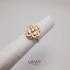 Radiant Lucky Clover Crystal Spinner Ring - Anti-Anxiety & Adjustable